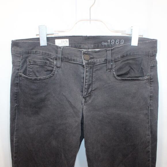 Gap 1969 Women’s Black Legging Jeans Size 33/16 Stretch Skinny Mid Rise - Picture 5 of 8